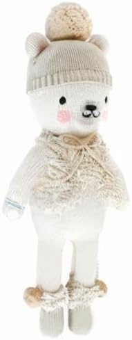 cuddle + kind Stella The Polar Bear Regular 20" Hand-Knit Doll – 1 Doll = 10 Meals, Fair Trade, Heirloom Quality, Handcrafted in Peru, 100% Cotton Yarn
