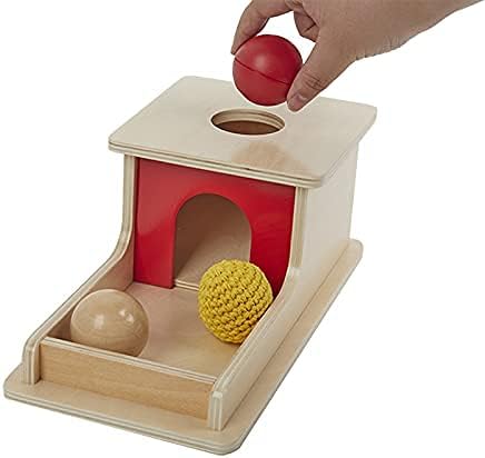 Adena Montessori Wooden Toy for 6-12 Month Baby 3 Balls,Sorting and Stacking Colorful Learning Education Toy for Toddler Kid 1-2 Year Old, Preschool Girl and Boy Gift(Full Size Textures)
