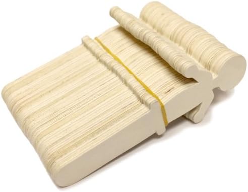 50 Pack People Shaped Wooden Craft Sticks, 5.25" Person Shape Wood Popsicle Sticks, Unisex Student Classroom Crafts DIY Sticks