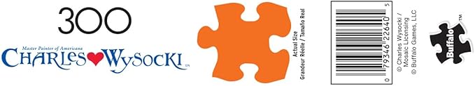 Buffalo Games – Peppercricket Farms - Charles Wysocki - 300 Oversized Piece Jigsaw Puzzle Large, Oversized Shapes - Great for Adults, Seniors, Family, Kids, Easy to Grip