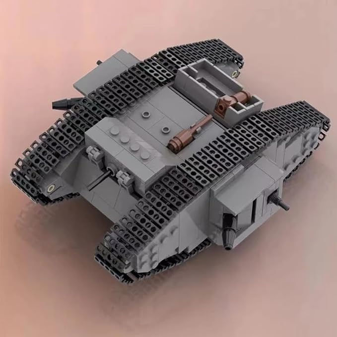 Generic WW1 Military MK Ⅳ Battle Tank Building Blocks Model Educational WW1 Weapon Heavy Black Tank Bricks Toys for Boy Gifts (544 Pieces) Ages 15 and Up T-02 MKⅣ- Wtih Original Box
