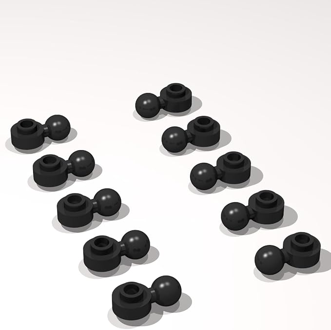 Classic Building Plate Bulk, Round 1x1 with Tow Ball with Shaped Hole 500 Piece, Compatible with Lego Parts and Pieces: (Color:Black)