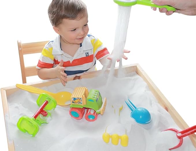 Sandtastik Sparkling White Play Sand - 50 lb (22.6 kg), Fill Sandboxes & Sensory Tables, Non-Toxic, Scoop, Mold & Pour