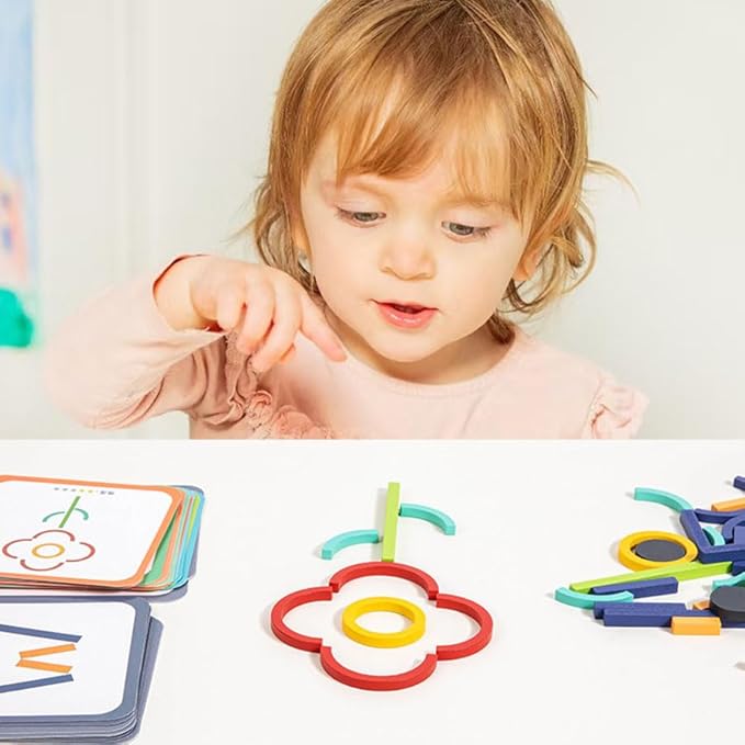 Winbar Kids Toys for Creative Learning, Building Educational Resources Toys for Preschool and Kindergarten Boys and Girls Matching Blocks Logical Educational Classroom Family Game Toy