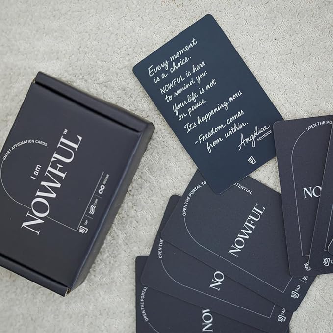 Smart Affirmation Cards – Daily Mindfulness & Self Care Deck with Phone Tap App for Personalized Guidance, Emotional Clarity & Positive Rituals