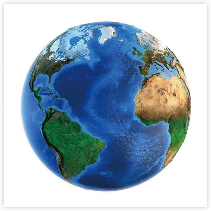 AOFOTO Blue Earth Seen Round Backdrop Space View Earth Photography Background Cover Earth Day Banner Earth Day Photo Backdrop Kids Astronaut Party Baby Shower Boys Girls Photo Booth Prop 6.5x6.5ft