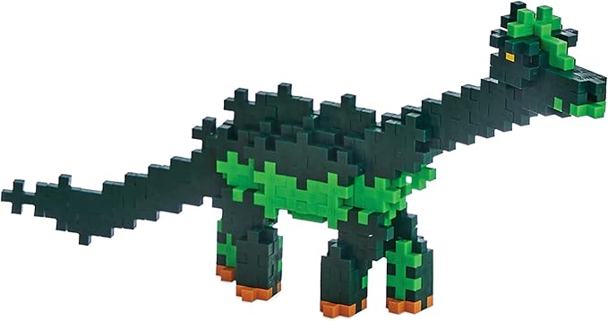 Plus-Plus: Learn to Build - Dinosaurs - 400 Piece Set - 2D & 3D Dino Construction Building STEM Toy, Interlocking Mini Puzzle Blocks, Kids Ages 5+
