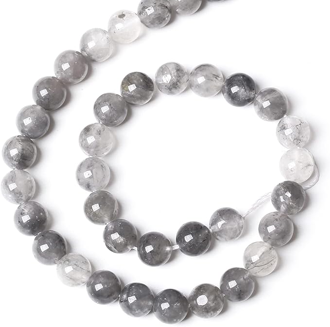6MM 60PCS Natural Stone Cloudy Quartz Crystal Beads for Jewelry Making DIY Bracelet 1 Strand