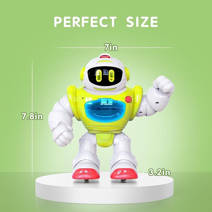 P&C Learning Toys Baby Walking Activity Remote Control Robot with Musical, Sounds, Light Interactive Early Toddlers Toy for 1 2 3 Birthday Gift