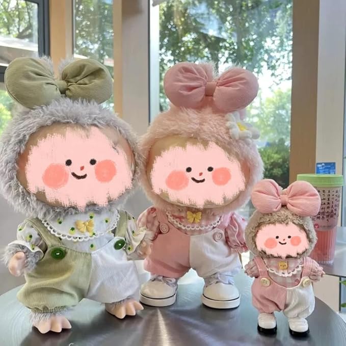 Luxury Chic Doll Clothes Set with Elegant Dress, Shirt, Bow & Necklace - Premium Outfit for Dress Up, Collecting & Gift Giving - Perfect for Kids, Doll Collectors & 18 Dolls (1-38cm)