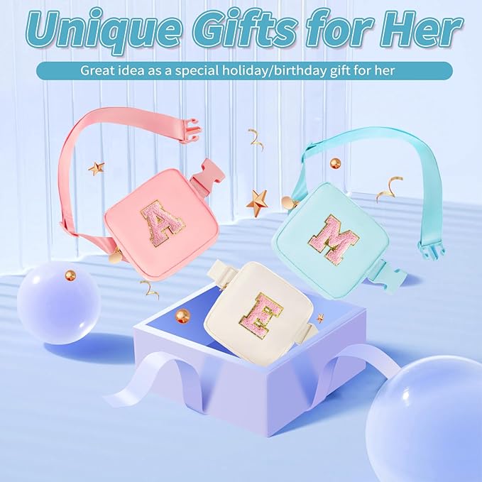 Birthday Gifts for 2 3 4 5 6 7 8 9 10 11 Year Old Girls - Mini Fanny Pack Cute Crossbody Bag Belt Bag Trendy Stuff,Graduation Gifts for Girls Teens Kids Daughter Sister Her - Blue,A