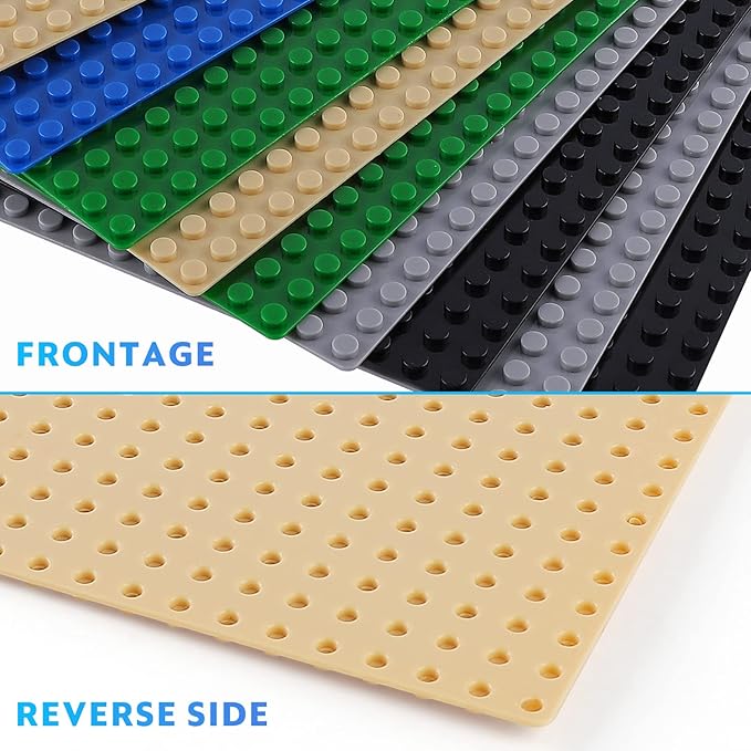 Classic Baseplates Building Plates-Pack of 20 Large 10" x 10" Building Bricks Compatible with All Major Brands,Perfect STEM Gift for Builders(Multicolored)