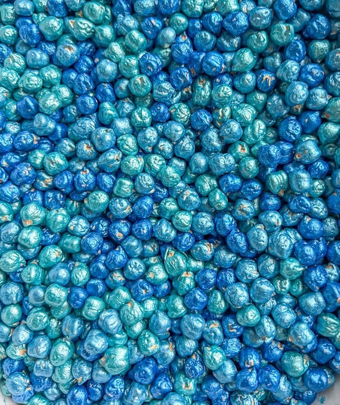 Colored Chickpeas for Sensory Play and Sensory Bins - Many Different Seasonal Colors (2 Cups, Ocean)