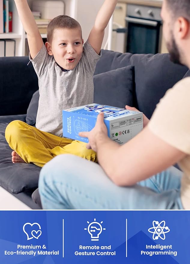 Robot Toys for Kids,Programmable Remote Control Smart Walking Dancing Robot Toy with Gesture & Sensing for Age 4 5 6 7 8 9 10 Year Old Boys for Birthday Present,Orange