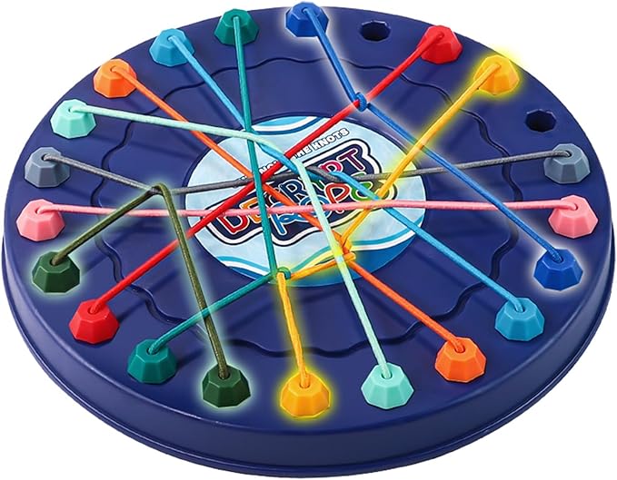 Rope Untangling Tabletop Board Game - Multiple Difficulty Levels ,Brain - Teasing Fun for Kids & Adults,Ideal for Birthday Parties, Parent - Child Bonding & Family Gatherings,6.7 Inches