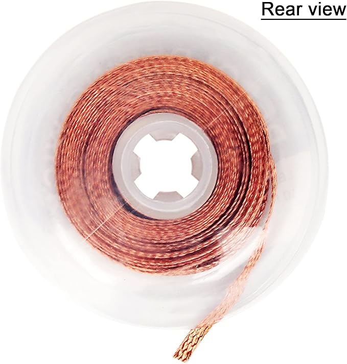 Solder Wicks,No-Clean Solder Wick,10ft Length 2 Pieces Desoldering Braided Wicks. Solder Removal Tool,Desoldering Wick Used to Remove the Solder and Disassemble Electrical Components
