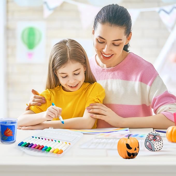 M&G 12 Colors Upgraded Food-grade Paint Sticks, Washable, Non- Toxic, Super Quick Drying, Tempera paint sticks for kids and student