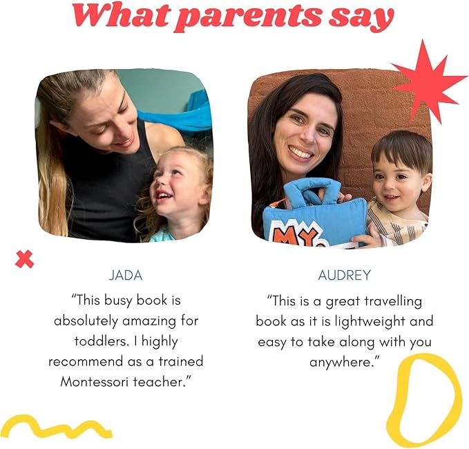 My Quiet Book - Toddler Travel Car Plane Airplane - No Parts to Get Lost - Activity Montessori Board Book, Travel Toys for Toddlers 1-3, Gifts for 1 2 3 4 Year Old Girl, Birthday Gifts Toys Age 2-4