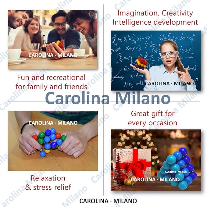 Kit Toys 27 PCS Colorful Magnets Building Blocks, Large Hematite Magnetic Stones, Stress Relief Autism, Home Office Kids Adults Intelligence Development Birthday Party