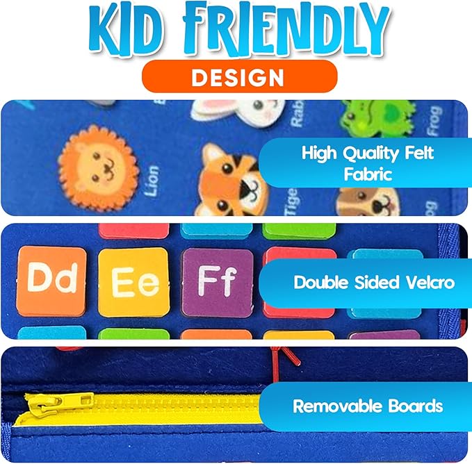 Busy Board Montessori Toy for Toddlers Ages 1-4 ā Sensory Activity Board for Fine Motor Skill Development, Educational Travel Toy for Airplane & Car, Learning Toys for Boys & Girls