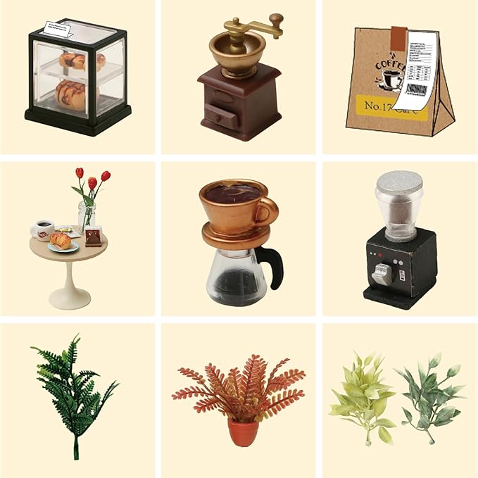 Rolife Coffee Shop Miniature Dollhouse Kit with LED Lights - DIY Crafts for Adults, Birthday Gifts and Hobbies