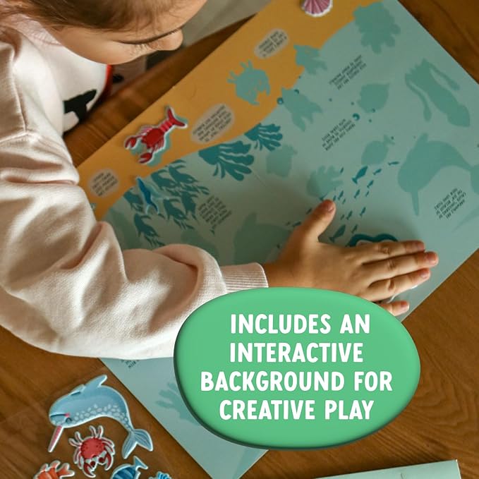 Ocean World Sticker Set β 23 Reusable Puffy Stickers for Kids β Eco-Friendly Sea Animal Play Set β Waterproof, Non-Toxic & Mess-Free β Fun Sensory Toy for Toddlers & Preschool Learning