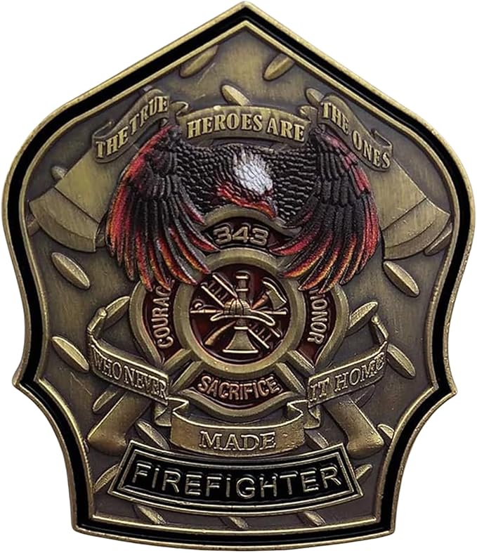 Firefighter Challenge Coin β Military Challenge Coin β Firefighter Coins Prayer Challenge Coins β Thin Red Line β Commemorative Firemen Souvenir Gift βThank You for Your Service