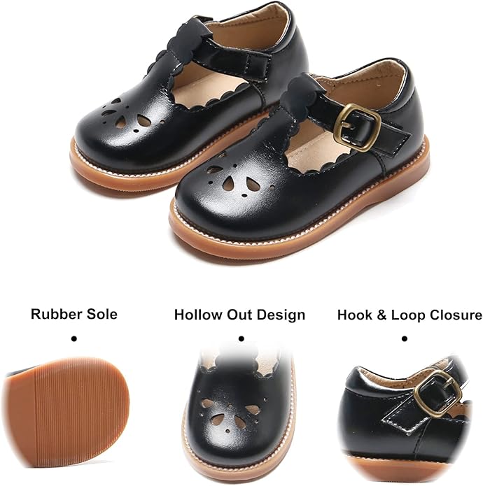 Felix & Flora Toddler Little Girl Mary Jane Dress Shoes - Ballet Flats for Girl Party School Shoes