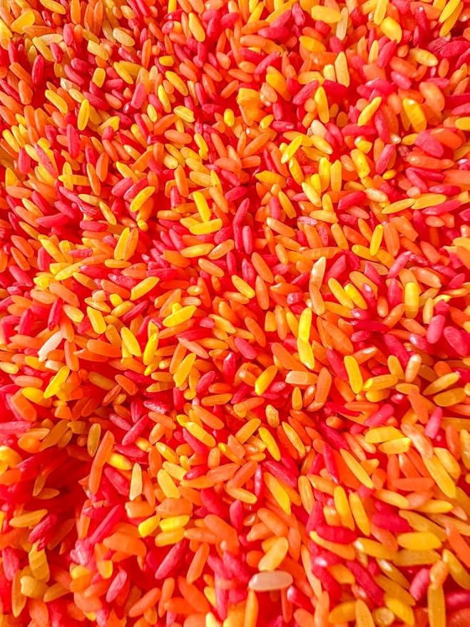 Sensory Bin Filler for Sensory Table - Colored Rice for Sensory Play (Fall)