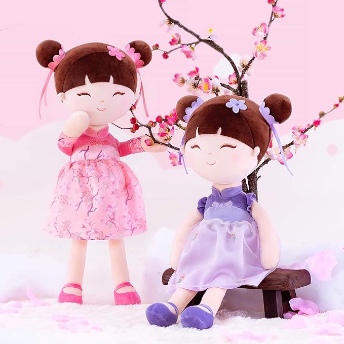 Gloveleya Oriental Princess Doll β Soft Plush Baby Doll for Girls, 16 Inch Toddler Gift with Gift Box, Fairy Tale Dress-Up Toy for Kids, Birthday & Holiday Present