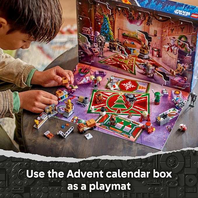 LEGO Star Wars Advent Calendar 2025 Kids Toy - Holiday Countdown Playset with 24 Toys for Boys & Girls, Ages 6+ - Includes C-3PO & BB-8 Minifigures - Star Wars Gift Idea for Christmas - 75418
