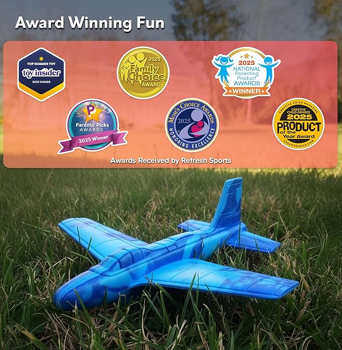 Toy Airplane For Kids - Boo Basket Stuffers for Kids - Durable EVA Foam Plane - Air plane Toy Stocking Stuffers - Small Gifts For Boys & Girls 2025 Foam Glider Plane - Fun Kid Glider Airplanes Toys