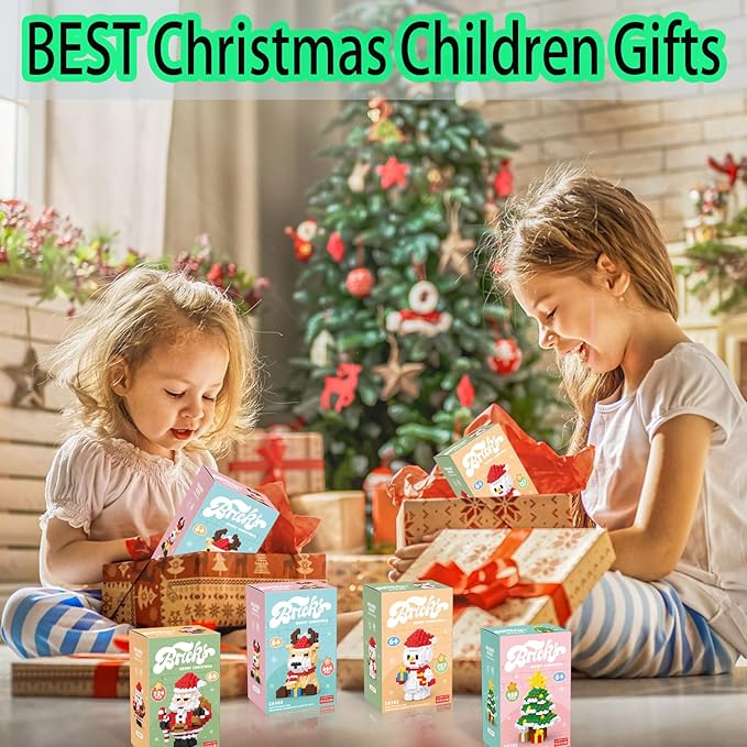 Christmas Building Blocks Tree Compatible for Lego Christmas Micro Blocks Stacking New Toys Holiday Present Box New Year Birthday Gifts for Kids 6-12 Years Old (Tree)