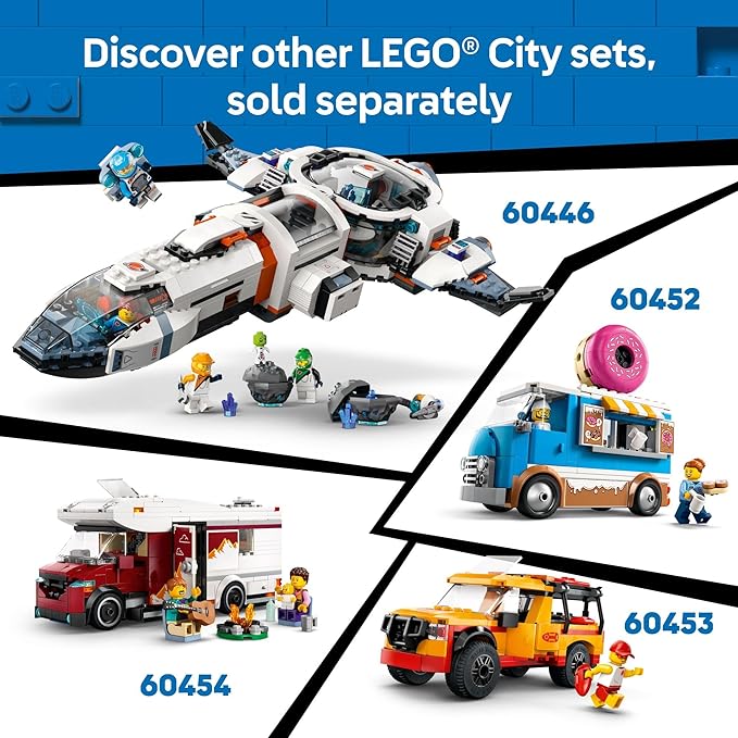 LEGO City Emergency Ambulance Toy - Building Sensory Toy for Kids, Boys and Girls, Ages 5+ - Educational, Learning Gift Idea for Birthdays and Holidays - Skateboarder and Driver Minifigures - 60451