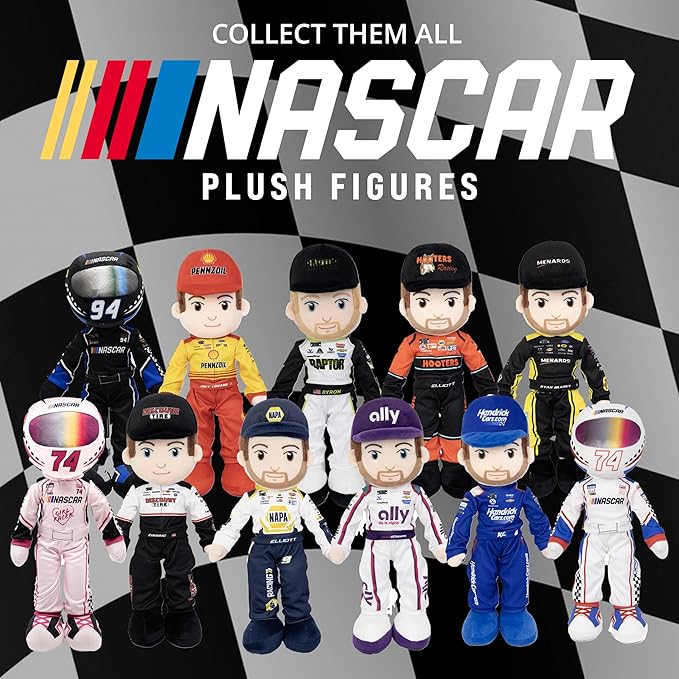 Playtime by Eimmie NASCAR-Themed Soft Baby Doll, 14-Inch Plush Racing Rag Doll for Kids, Hendrick Motorsports Alex Bowman Plush Figure, Fabric Stuffed Toy for All Ages