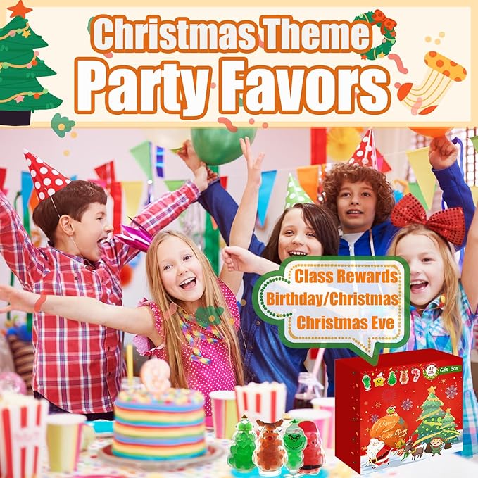 Christmas Squishy Stress Balls Fidget Toys ā Sensory Stress Relief Squishy Fidget Toys ,Party Favors for Kids 4-8 8-12, Christmas Stocking Stuffers, Classroom Rewards, and Gift Bag Fillers (42PCS)