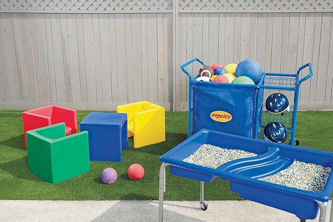 Children's Factory, 1136-24, Neptune Sensory Table, Kids Sand and Water Learning Activity Table for Classroom or Playroom, 24-Inch-High, Blue