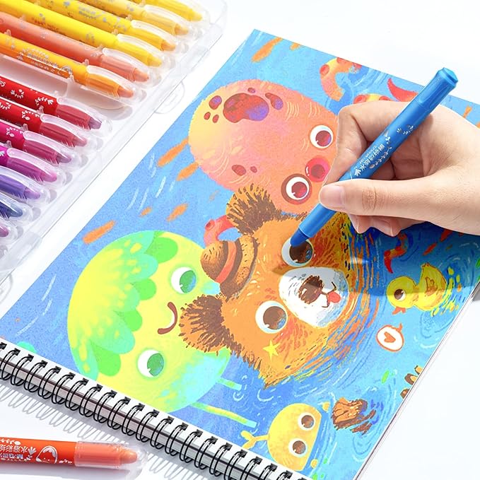 M&G Washable Tempera Paint Sticks, 48 colors Solid Tempera Paint Set with 1 paint brush for Kids, Super Quick Drying, Works Great on Paper Wood Glass Ceramic Canvas