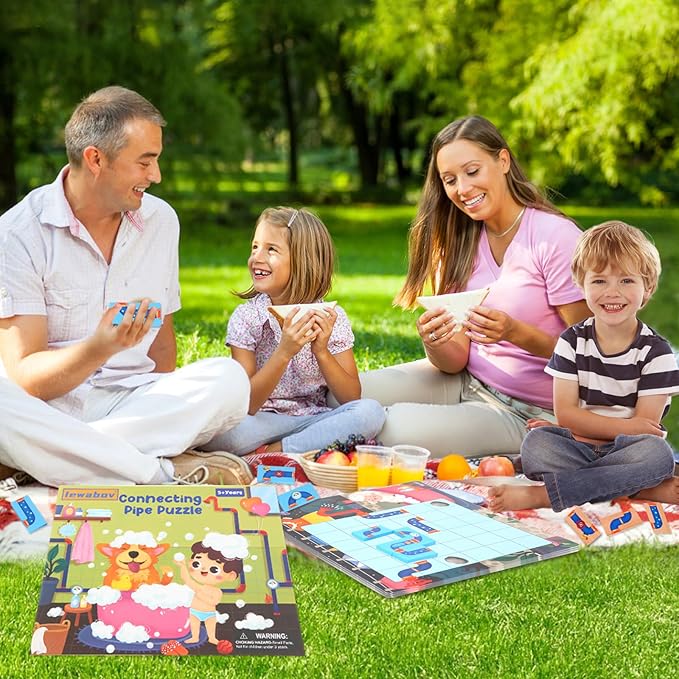 Logical Puzzle,Sequence Matching Game,with Cards(30 Scenes),Classic Path Planning Toy,STEM Educational Toys,Family Game,Logic Labyrinth Games for Adults and Kids(2 Puzzles).