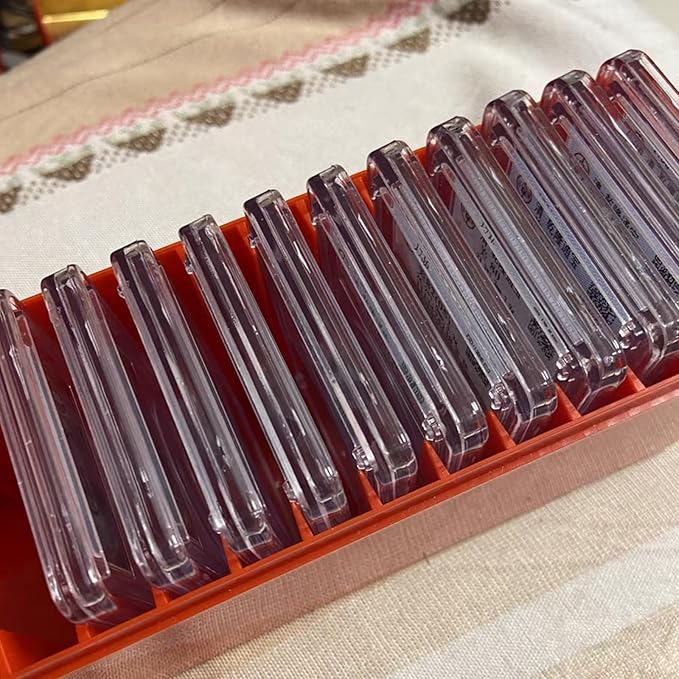 MUDOR 2 Pack Coin Slab Storage Box, Plastic Holder Case for Collectors, Compatible with 20 PCGS Slab, Olny Box (RED, 2)