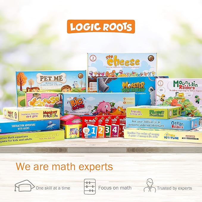 Addition and Subtraction Games - Pack of 2, Ocean Raiders and Cloud Hoppers, Math Board Games & STEM Toys for 6-8 Year Olds, Educational Gift for Kids, Homeschoolers, Kindergarten and Up