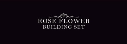 Purple Rose Flower Building Set with Vase, 969 PCS Botanicals Flowers Bouquet Building Block Kit, 18 Rose Bonsai Plant Collection Home Decor, Birthday Gift for Adults Women Boys Girls 12+
