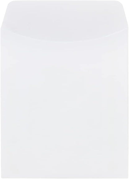 Hygloss 30 Library Card Pockets 3.5x5 Inch - Non-Adhesive Pocket Envelopes - White - Classroom Envelope Pockets - Ideal for Organizing - Colorful Small Library Book Pocket