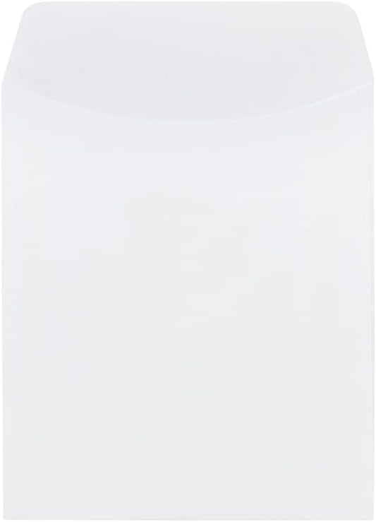Hygloss 30 Library Card Pockets 3.5x5 Inch - Non-Adhesive Pocket Envelopes - White - Classroom Envelope Pockets - Ideal for Organizing - Colorful Small Library Book Pocket