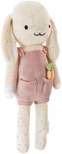 cuddle + kind Harper The Bunny Regular 20" Hand-Knit Doll – 1 Doll = 10 Meals, Fair Trade, Heirloom Quality, Handcrafted in Peru, 100% Cotton Yarn
