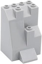 Classic Building Rock Bulk, Rockery Panel B01 Medium Symmetric 10 Piece, Compatible with Lego Parts and Pieces: (Color:Light Gray)