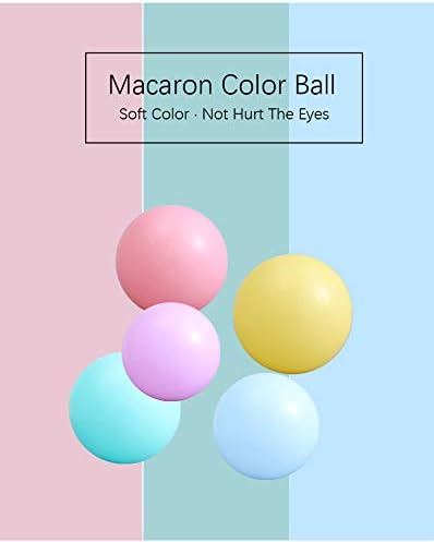 MoonxHome Ball Pit Balls for Toddlers, BPA Free Crush Proof Plastic Toy Balls for Ball Pit, Children's Pool Water Toys, Macaron Ocean Balls for Play Tent 2.15 Inch Pack of 100…