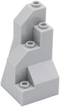 Classic Building Rock Bulk, Rockery Panel B02 Medium Symmetric 10 Piece, Compatible with Lego Parts and Pieces: (Color:Light Gray)
