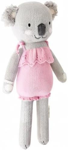 cuddle + kind Claire The Koala Little 13" Hand-Knit Doll – 1 Doll = 10 Meals, Fair Trade, Heirloom Quality, Handcrafted in Peru, 100% Cotton Yarn