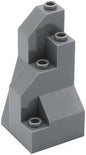 Classic Building Rock Bulk, Rockery Panel B02 Medium Symmetric 10 Piece, Compatible with Lego Parts and Pieces: (Color:Dark Gray)